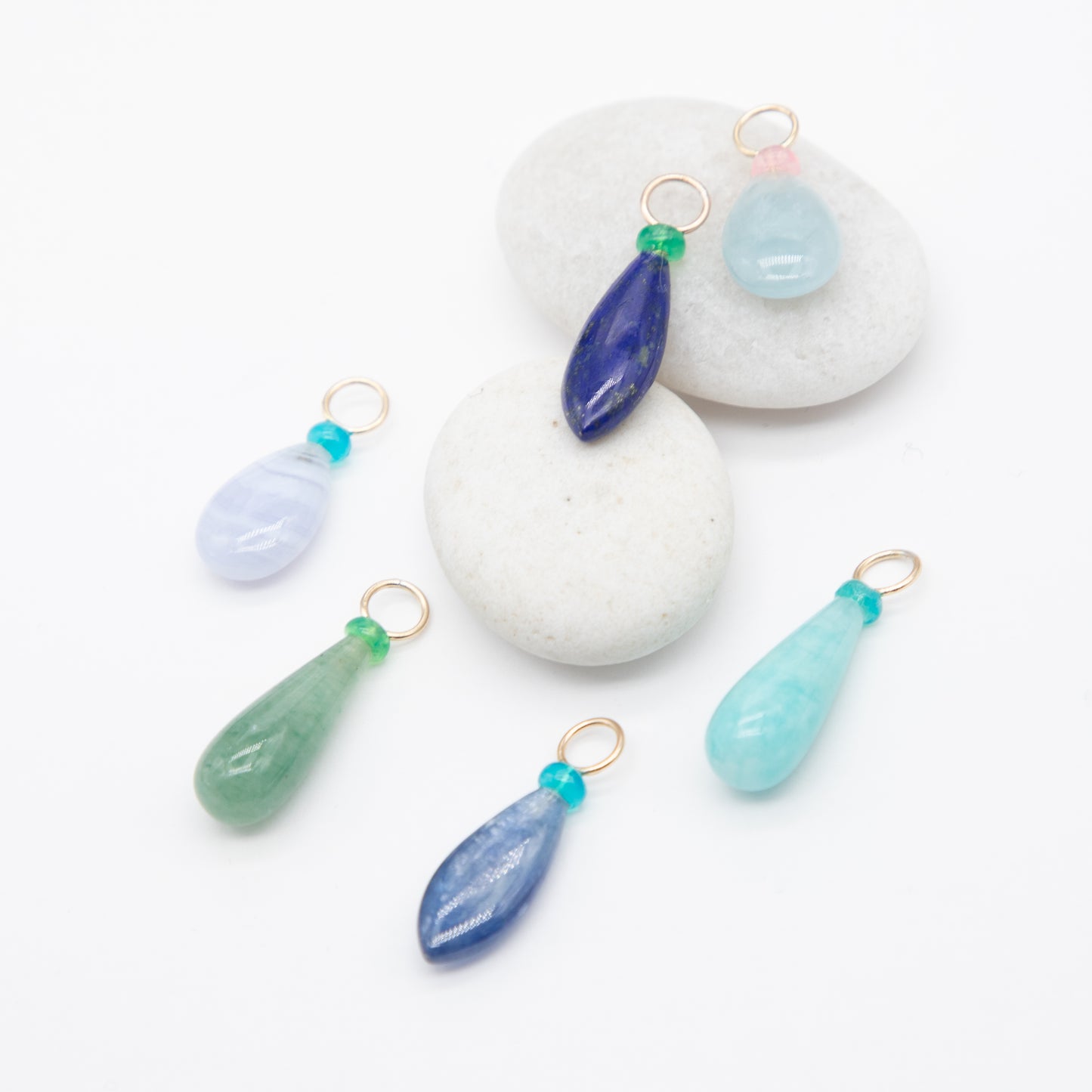 Lapis Lazuli and Opal Gemstone Charm