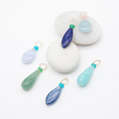 Lapis Lazuli and Opal Gemstone Charm