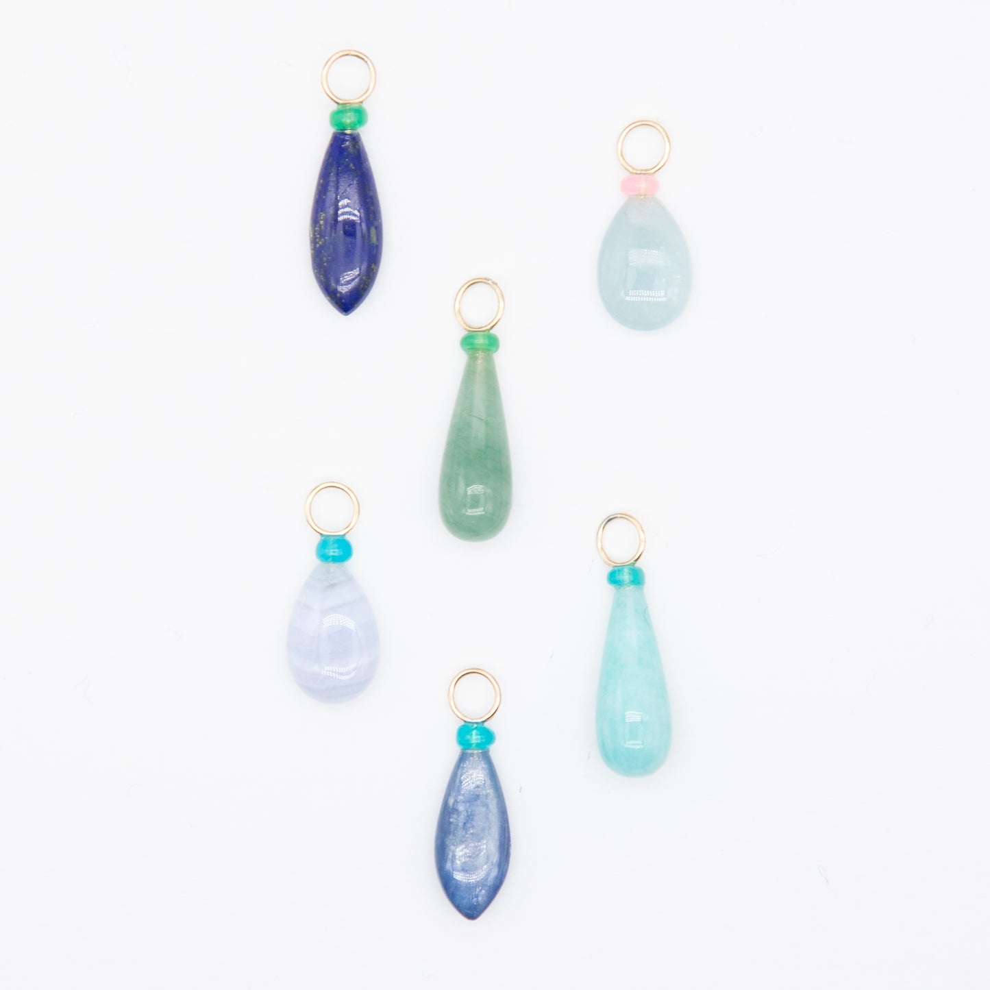 Lapis Lazuli and Opal Gemstone Charm