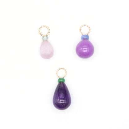 Amethyst and Opal Gemstone Charm