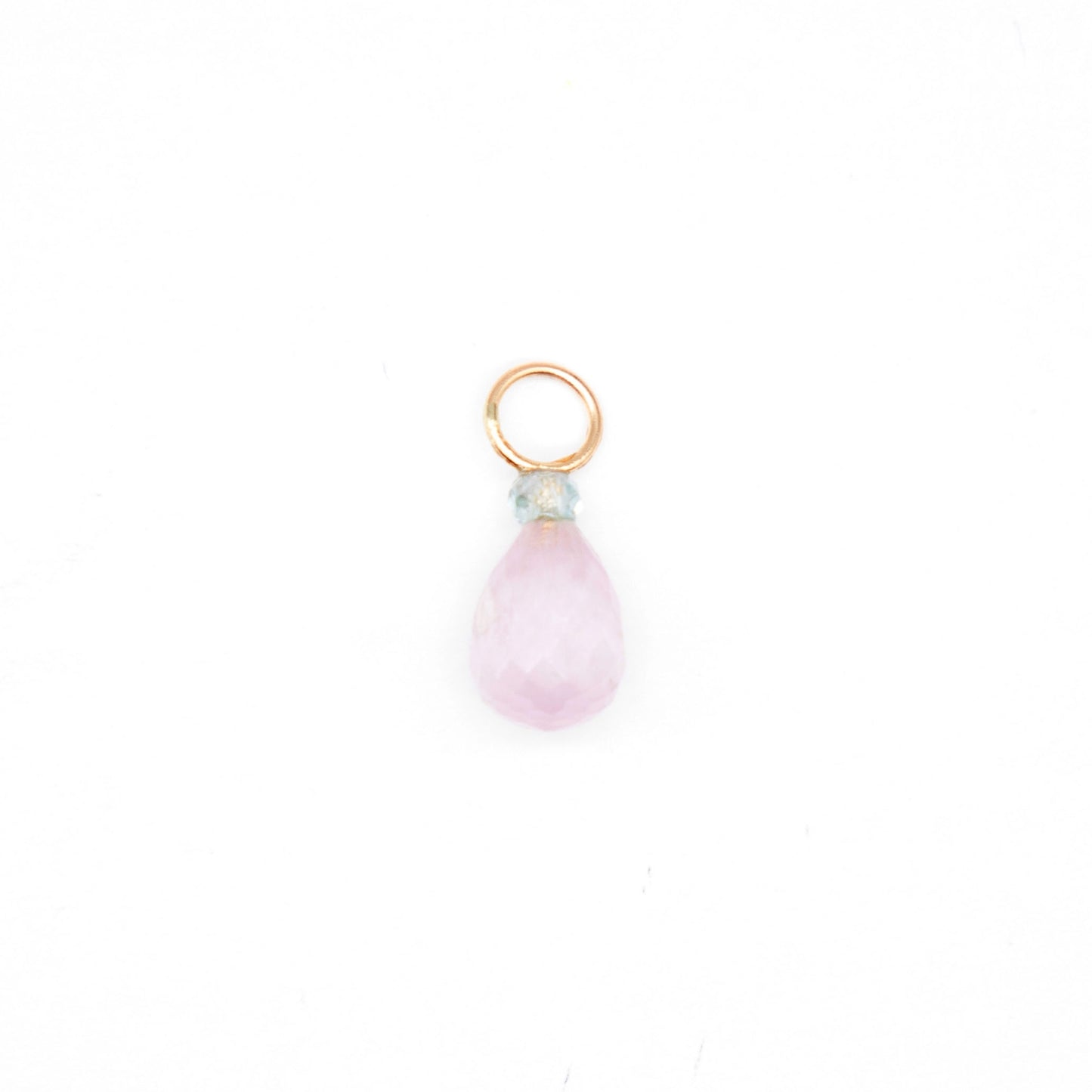 Kunzite and Zircon Gemstone Drop Charm