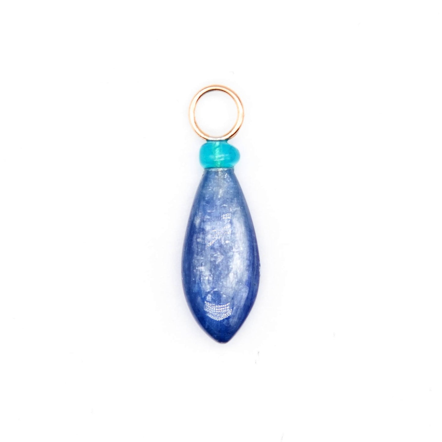 Kyanite and Opal Gemstone Drop Charm