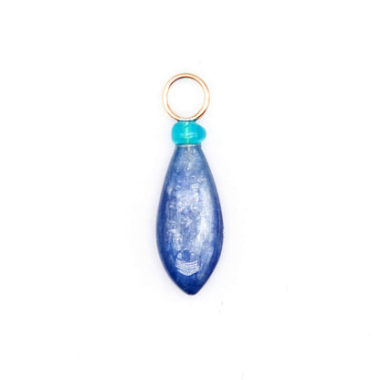 Kyanite and Opal Gemstone Drop Charm