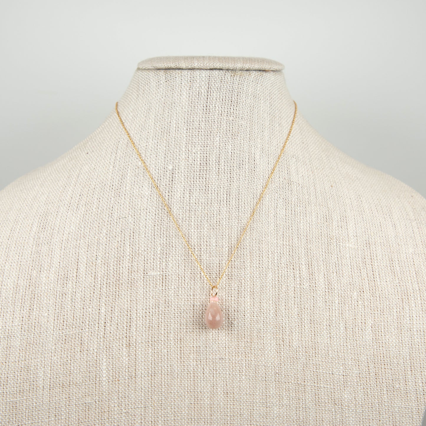 Pink Moonstone and Opal Gemstone Charm