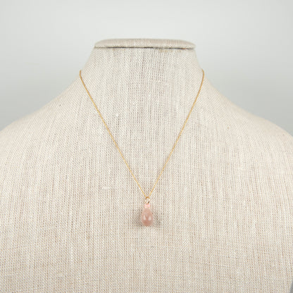 Pink Moonstone and Opal Gemstone Charm