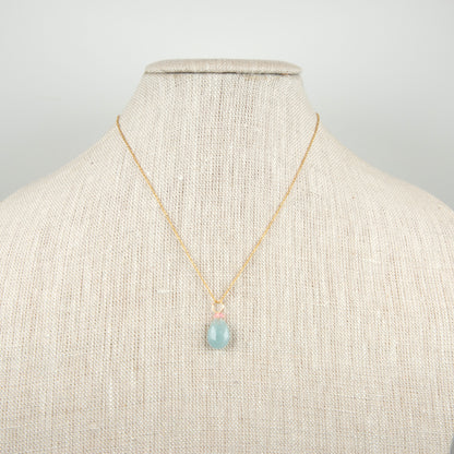 Aquamarine and Opal Gemstone Charm