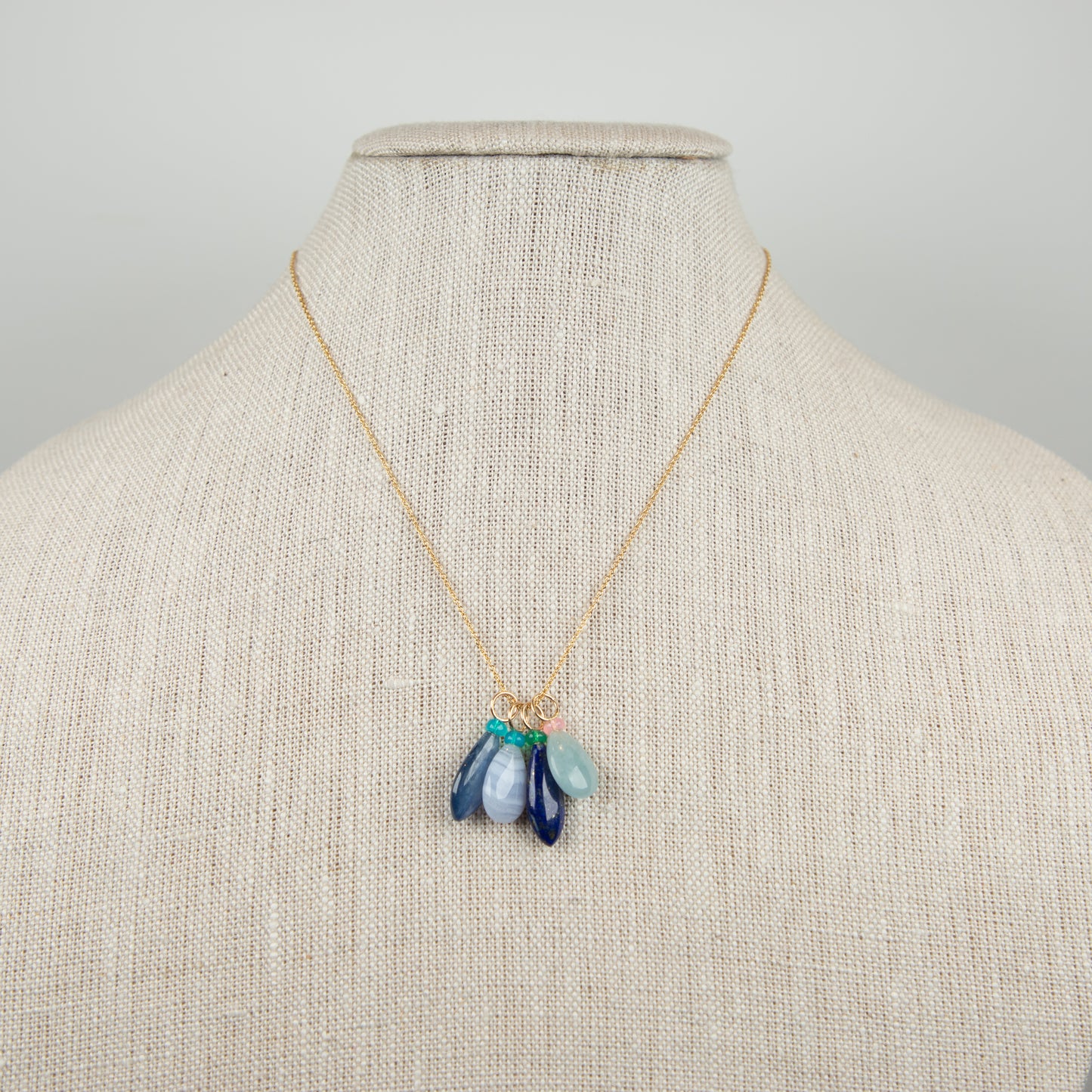 Lapis Lazuli and Opal Gemstone Charm