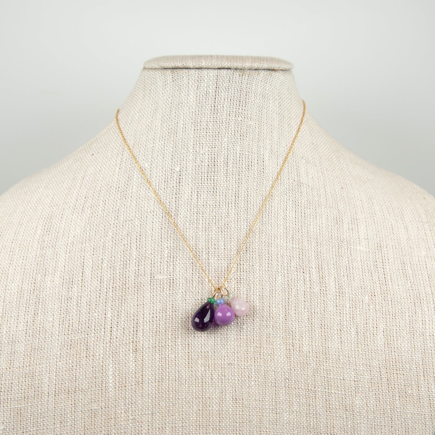 Amethyst and Opal Gemstone Charm