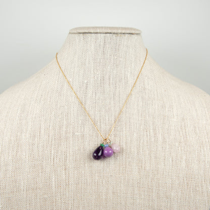 Amethyst and Opal Gemstone Charm