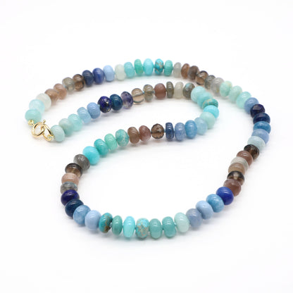 Sky Burst Gemstone Beaded Necklace—Water Element for Cancer, Scorpio and Pisces
