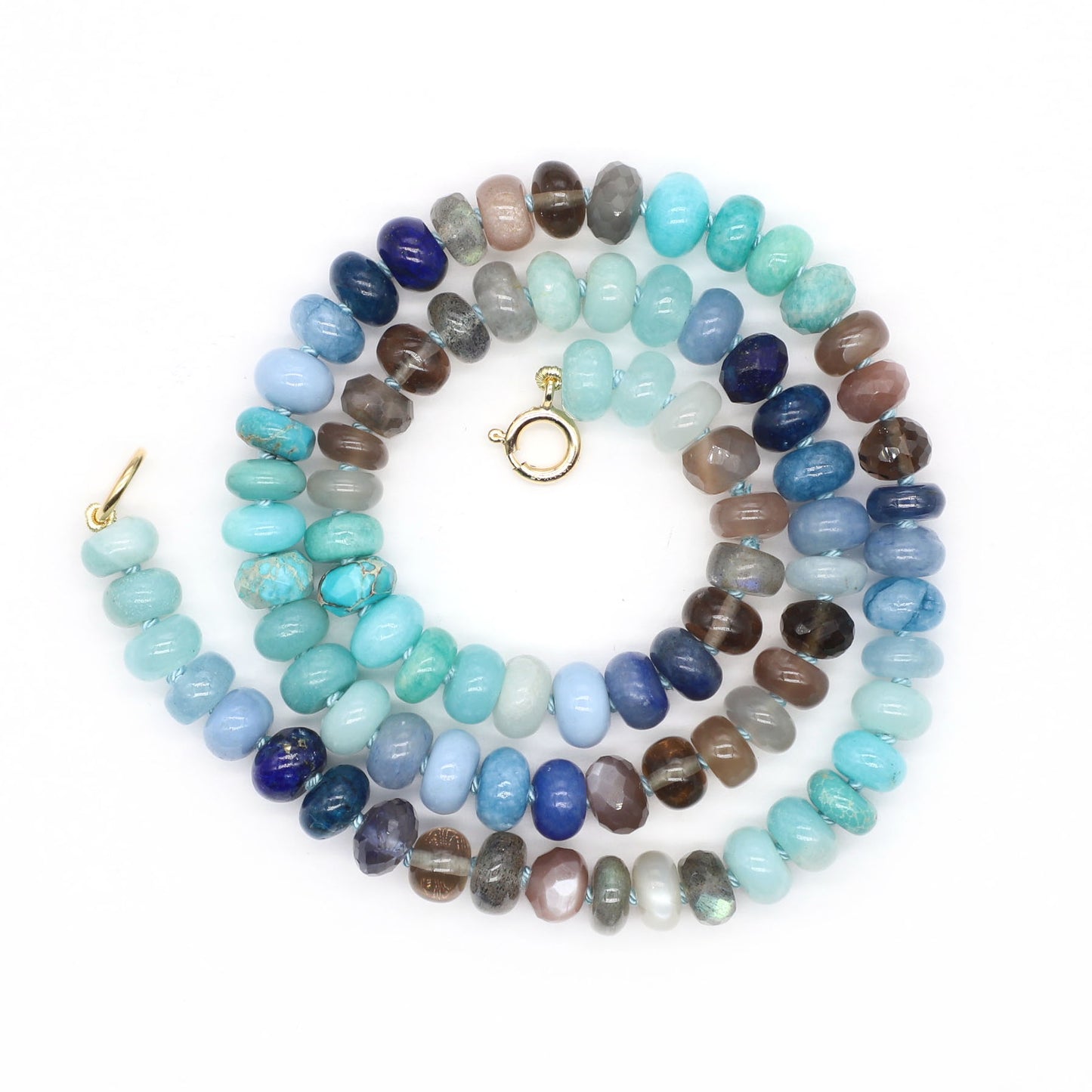 Sky Burst Gemstone Beaded Necklace—Water Element for Cancer, Scorpio and Pisces