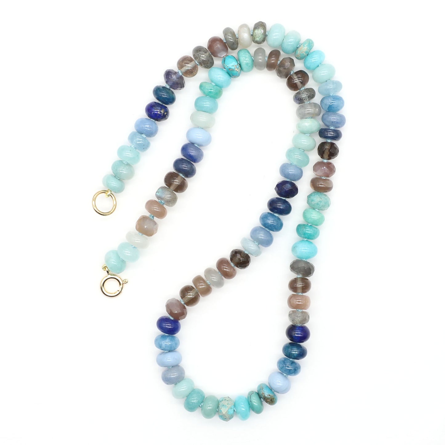 Sky Burst Gemstone Beaded Necklace—Water Element for Cancer, Scorpio and Pisces