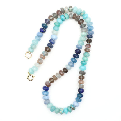 Sky Burst Gemstone Beaded Necklace—Water Element for Cancer, Scorpio and Pisces