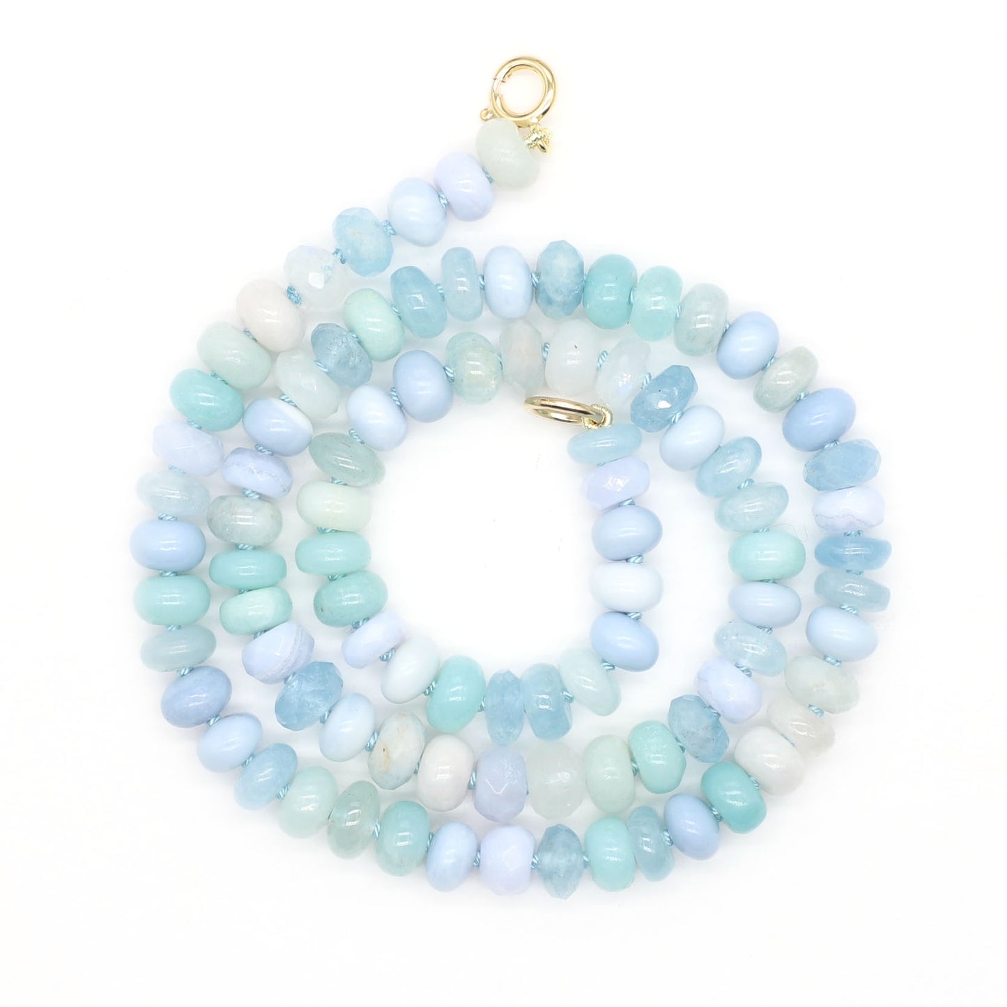 Pale Pool Gemstone Beaded Necklace