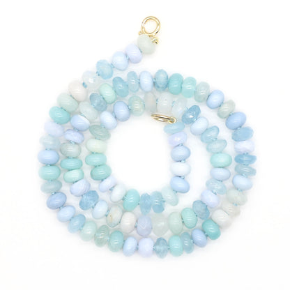 Pale Pool Gemstone Beaded Necklace