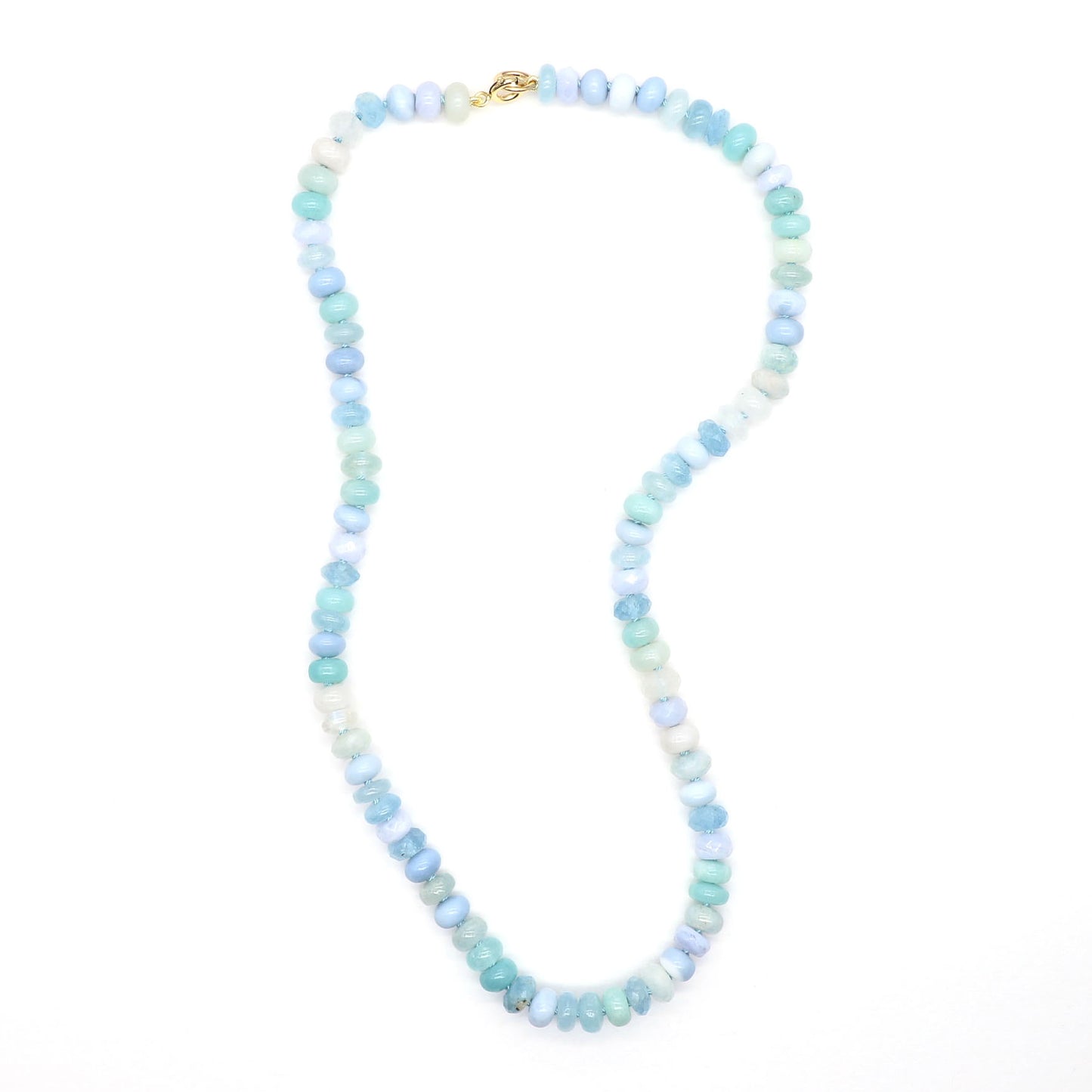 Pale Pool Gemstone Beaded Necklace