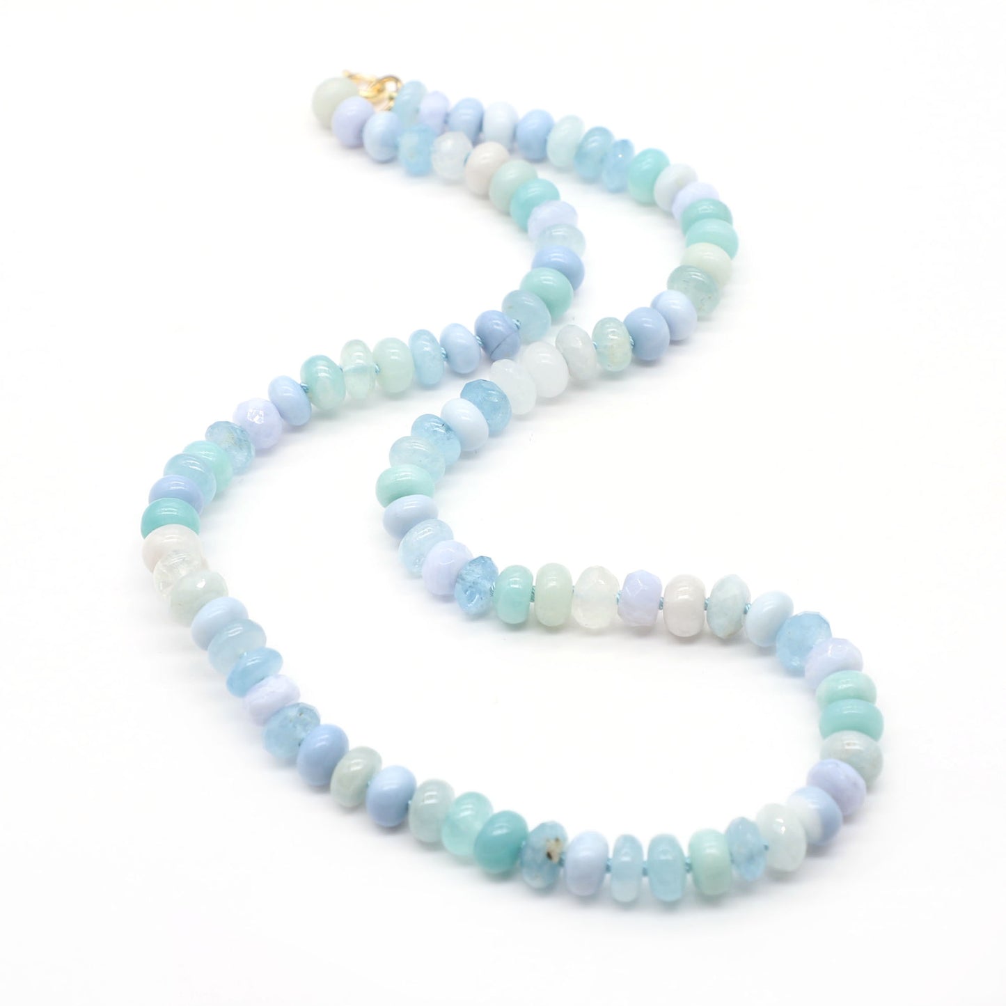 Pale Pool Gemstone Beaded Necklace