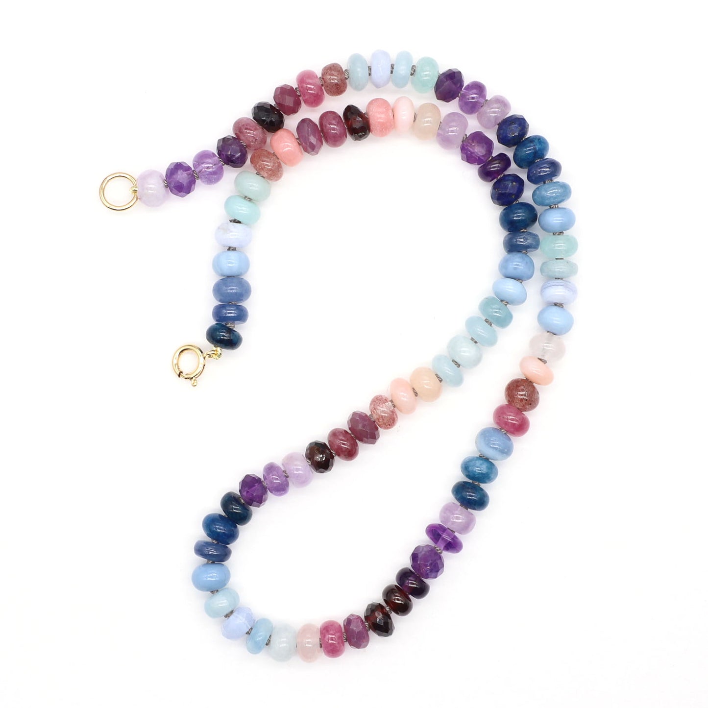 Summer Lake Gemstone Beaded Necklace—Water Element for Cancer, Scorpio and Pisces