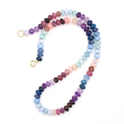Summer Lake Gemstone Beaded Necklace—Water Element for Cancer, Scorpio and Pisces