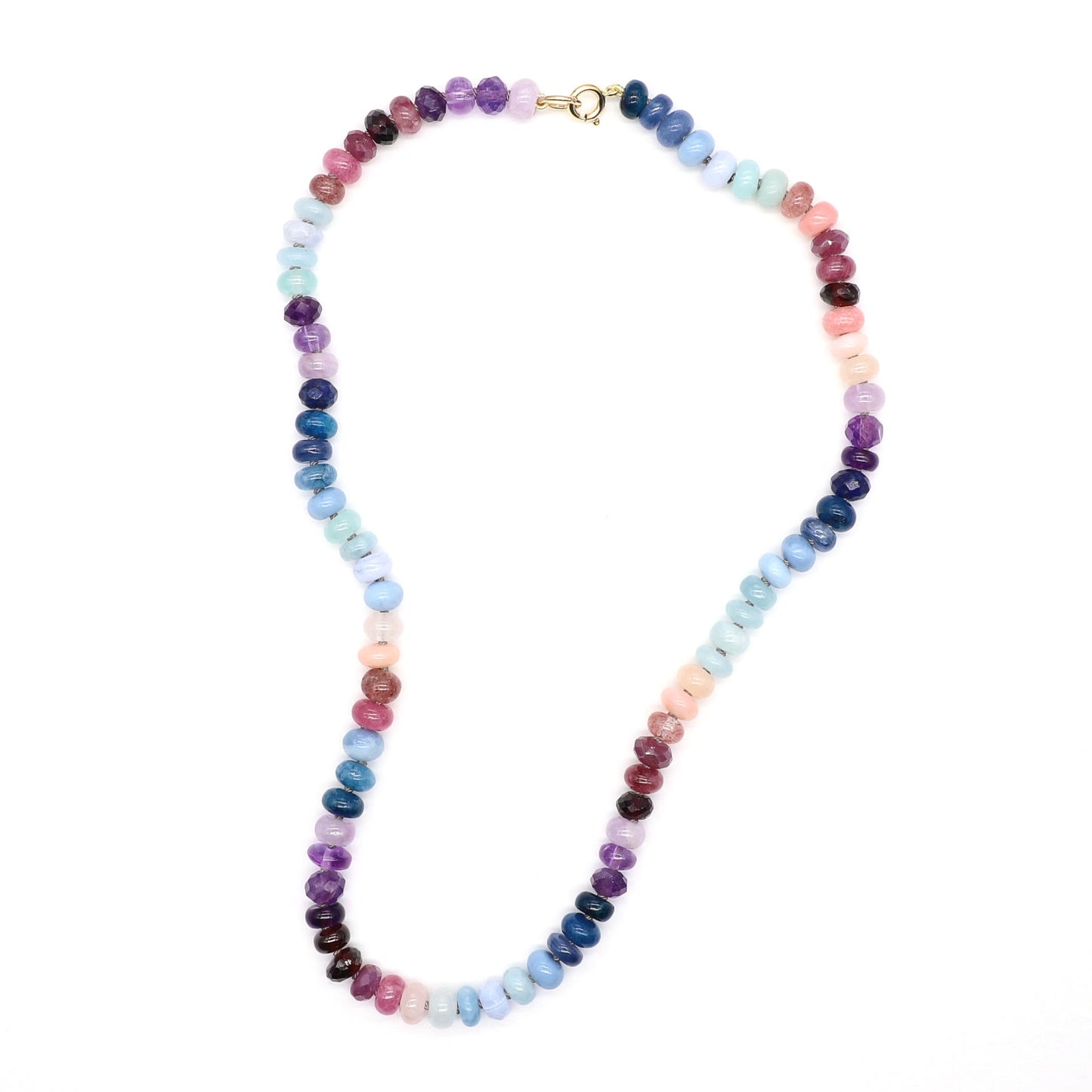 Summer Lake Gemstone Beaded Necklace—Water Element for Cancer, Scorpio and Pisces