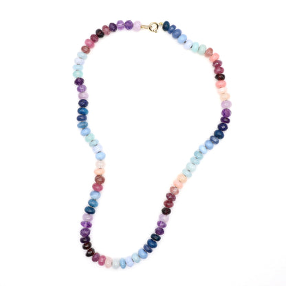 Summer Lake Gemstone Beaded Necklace—Water Element for Cancer, Scorpio and Pisces