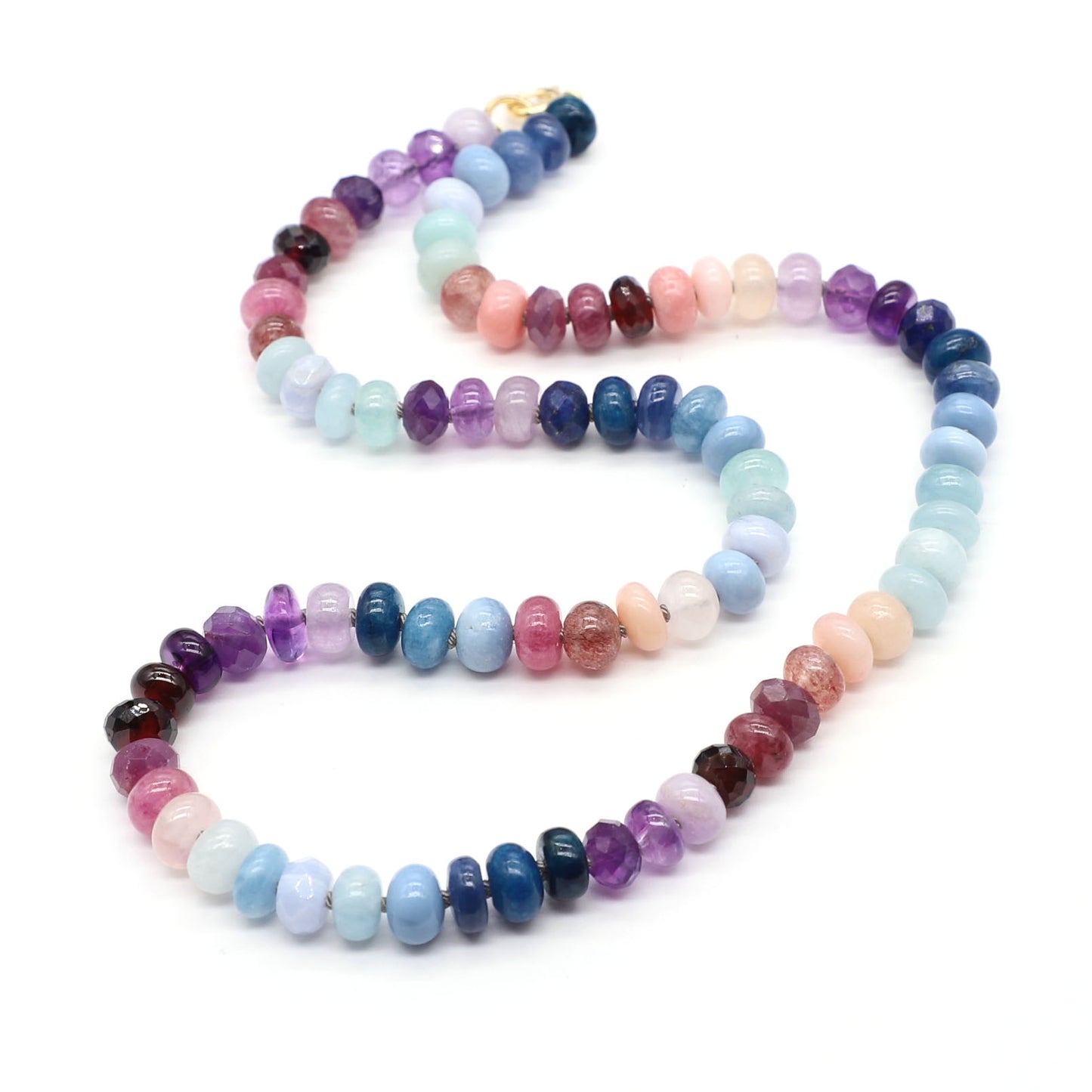 Summer Lake Gemstone Beaded Necklace—Water Element for Cancer, Scorpio and Pisces
