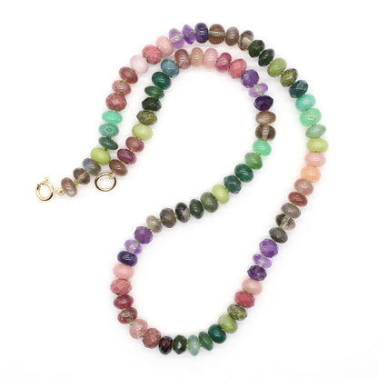 Night Garden Gemstone Beaded Necklace—Earth Element for Taurus, Capricorn and Virgo