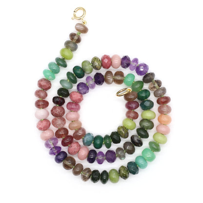 Night Garden Gemstone Beaded Necklace—Earth Element for Taurus, Capricorn and Virgo
