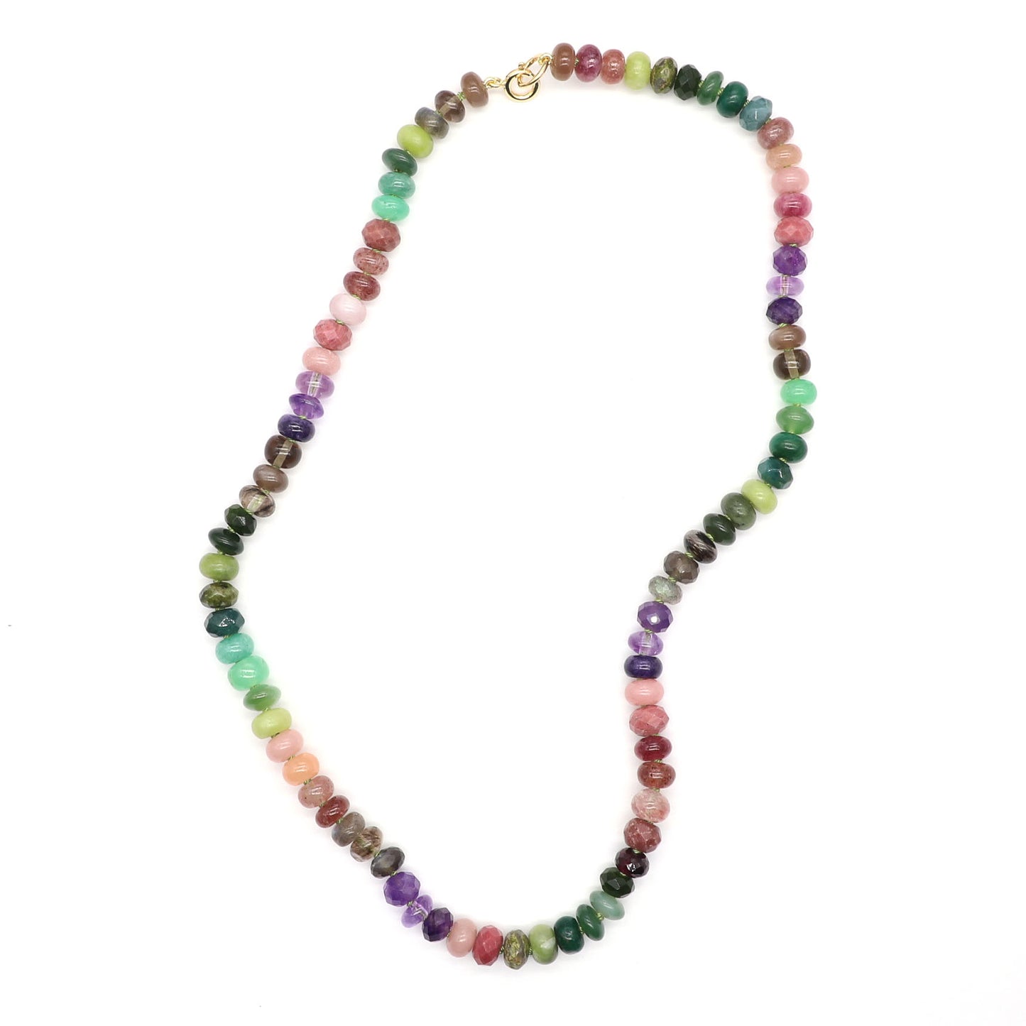 Night Garden Gemstone Beaded Necklace—Earth Element for Taurus, Capricorn and Virgo