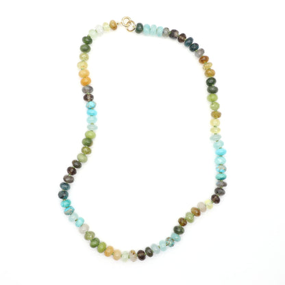 Ocean Grass Gemstone Beaded Necklace—Earth Element for Taurus, Capricorn and Virgo