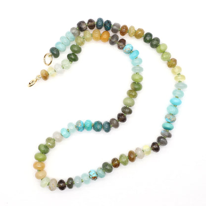 Ocean Grass Gemstone Beaded Necklace—Earth Element for Taurus, Capricorn and Virgo