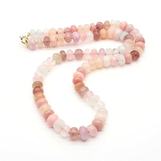 Summer Dawn Gemstone Beaded Necklace—Fire Element for Aires, Leo and Sagittarius