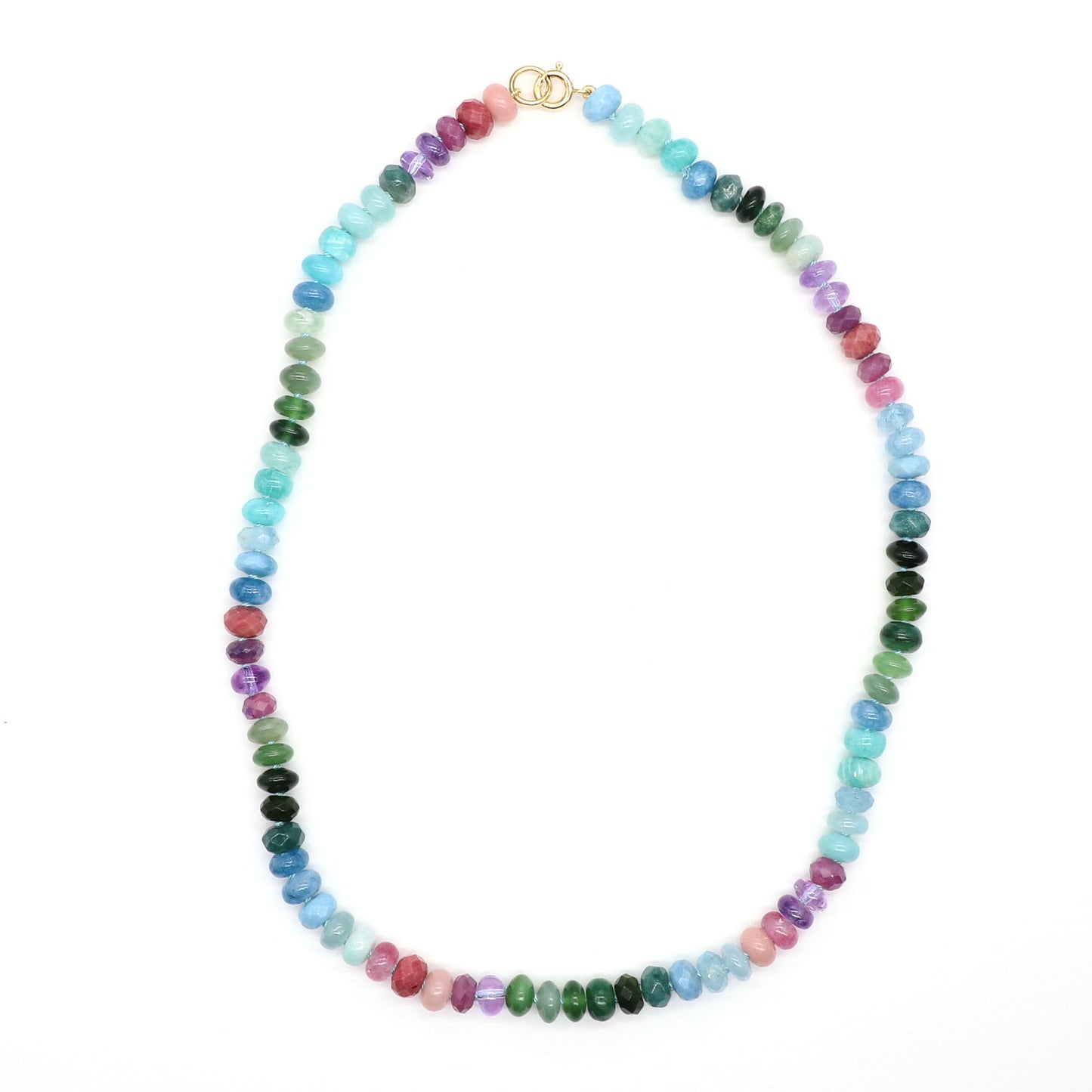Spring Shadows Gemstone Beaded Necklace