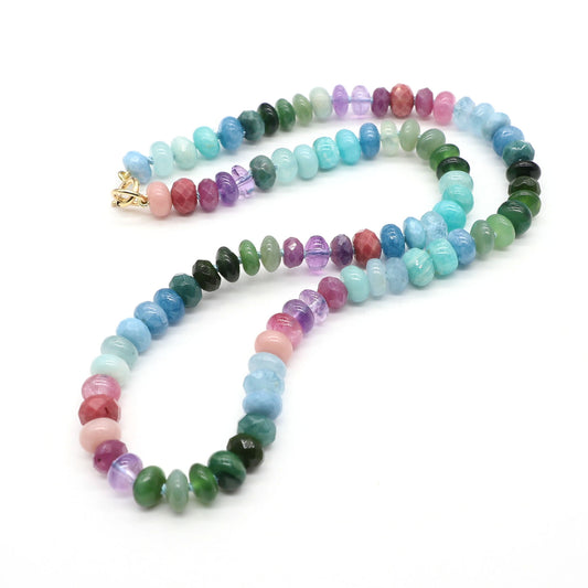 Spring Shadows Gemstone Beaded Necklace