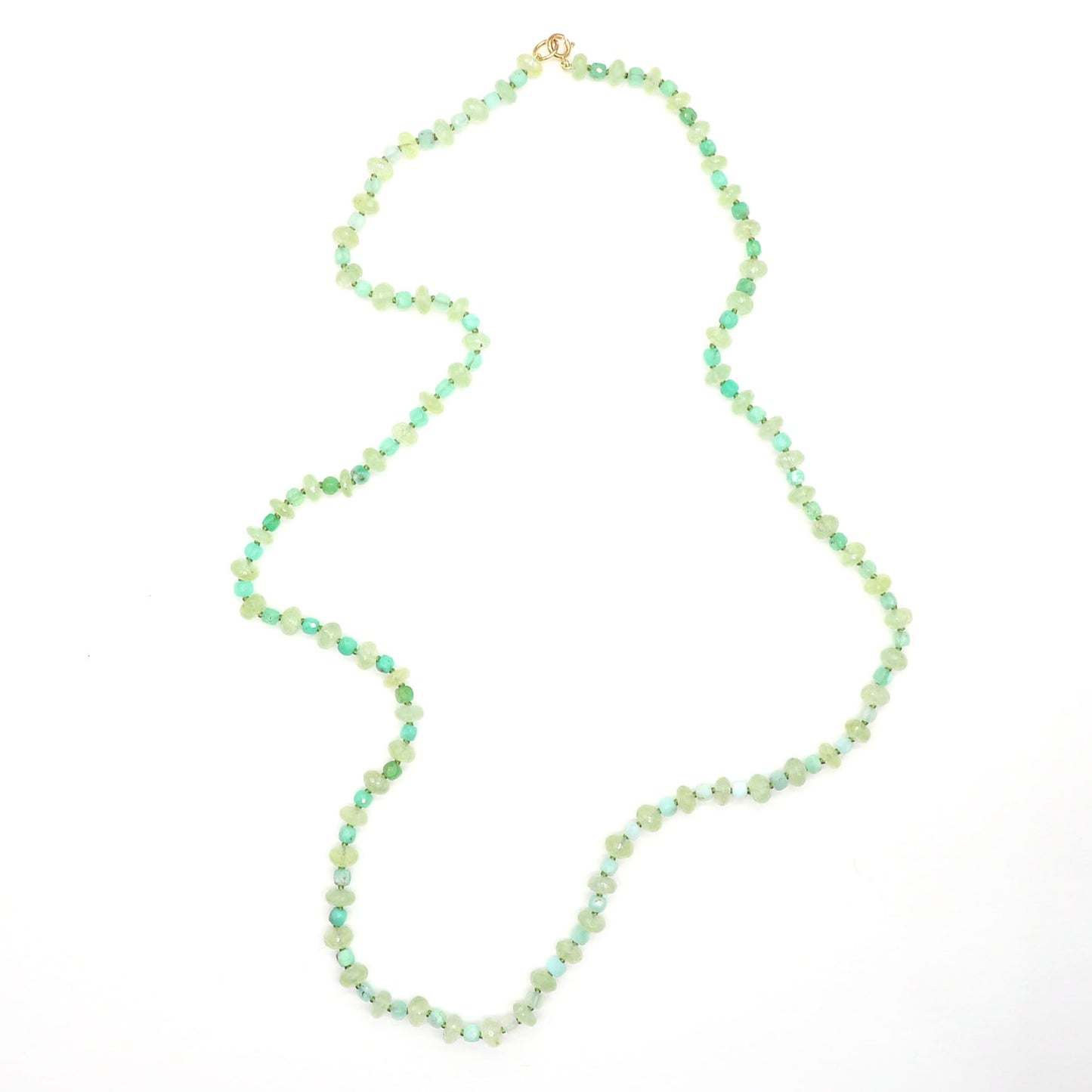 Moss Daylight Gemstone Beaded Necklace