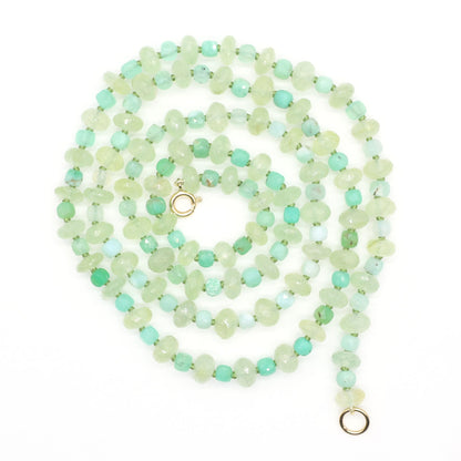 Moss Daylight Gemstone Beaded Necklace