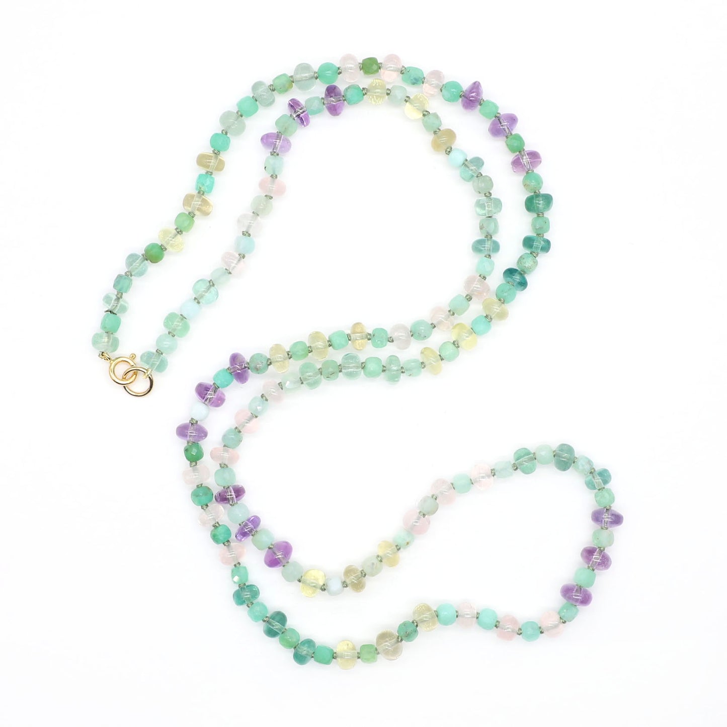Dewy Daylight Gemstone Beaded Necklace
