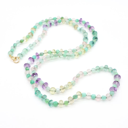 Dewy Daylight Gemstone Beaded Necklace