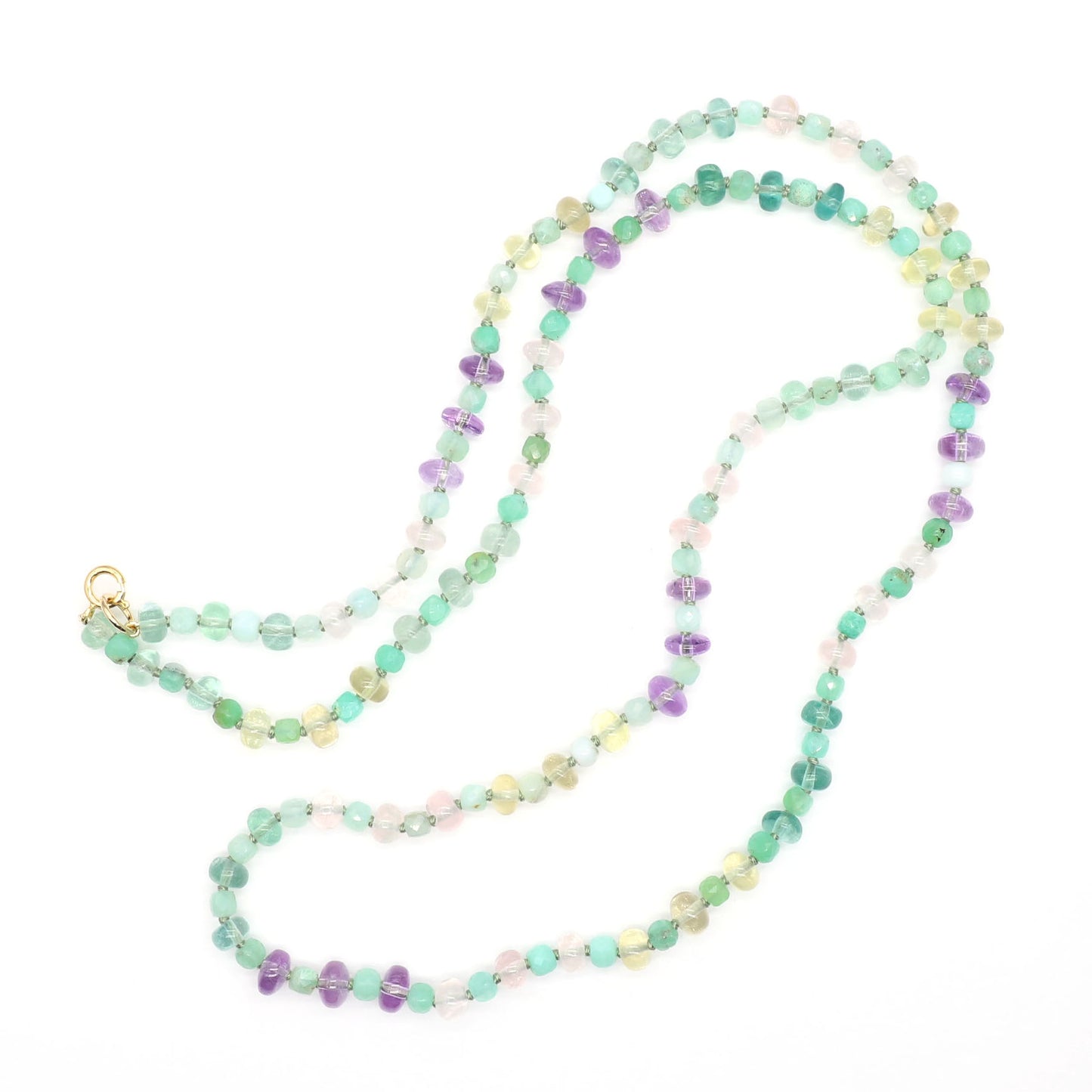 Dewy Daylight Gemstone Beaded Necklace