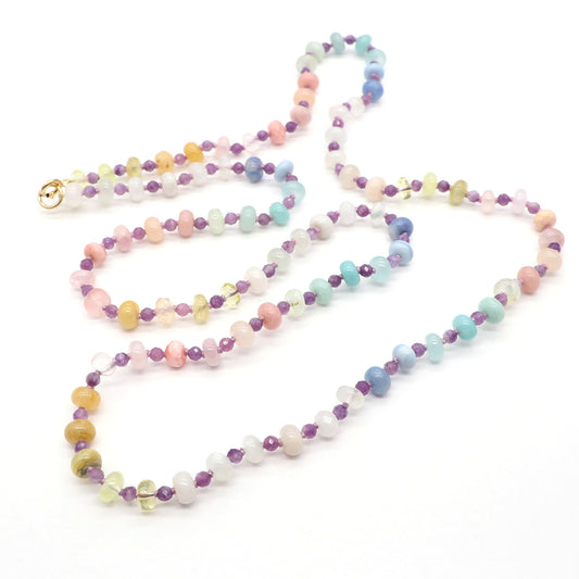 Gentle Aurora Gemstone Beaded Necklace