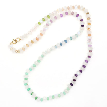 Misty Dawn Gemstone Beaded Necklace