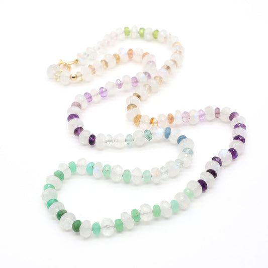 Misty Dawn Gemstone Beaded Necklace