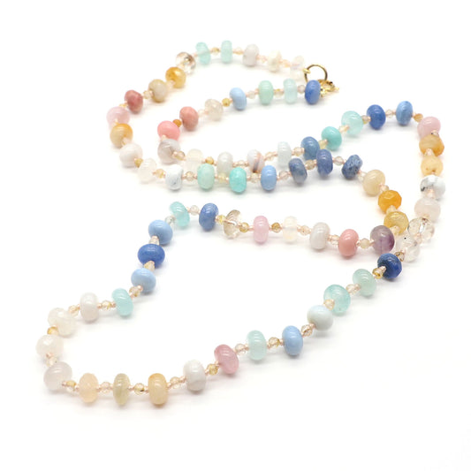 Ethereal Aurora Gemstone Beaded Necklace