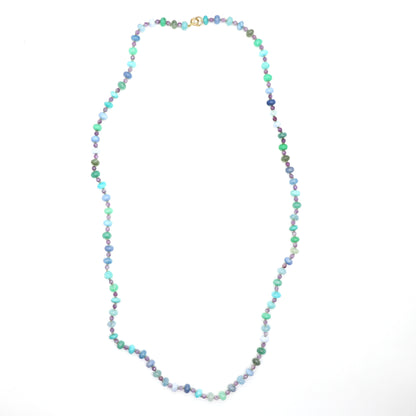 Aqua Daylight Gemstone Beaded Necklace