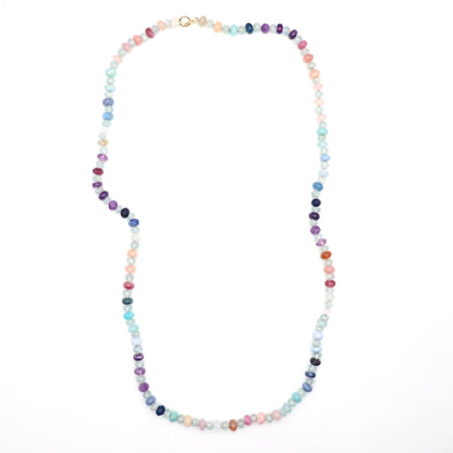 Cosmic Aurora Gemstone Beaded Necklace