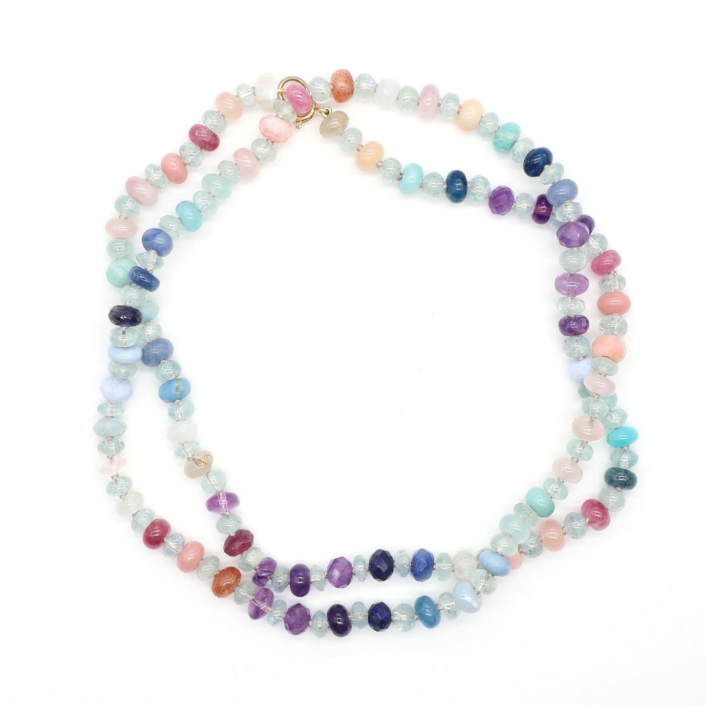 Cosmic Aurora Gemstone Beaded Necklace