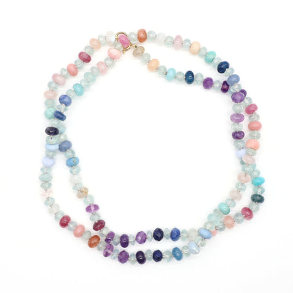 Cosmic Aurora Gemstone Beaded Necklace