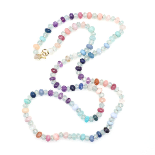 Cosmic Aurora Gemstone Beaded Necklace