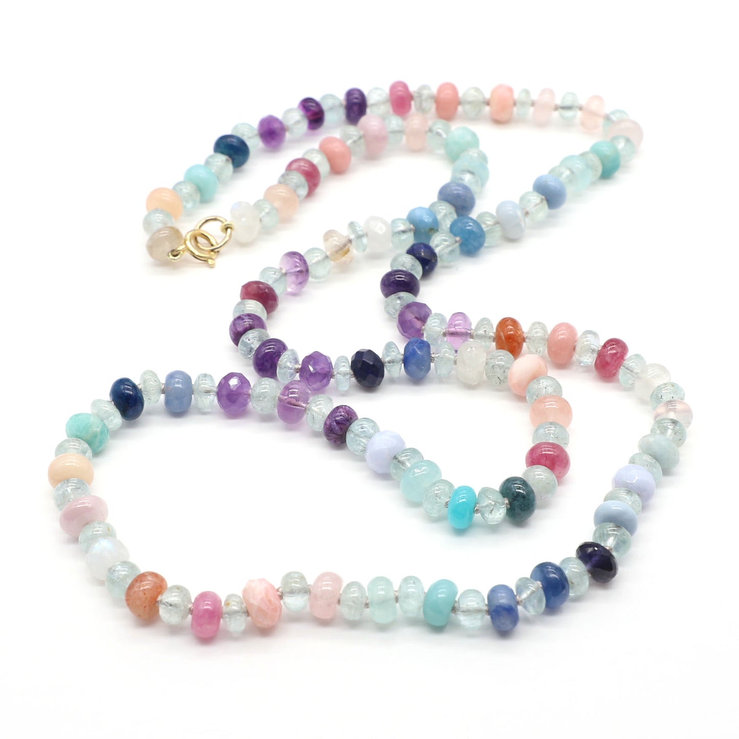 Cosmic Aurora Gemstone Beaded Necklace