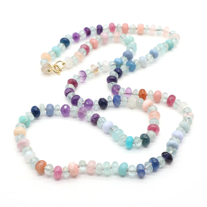 Cosmic Aurora Gemstone Beaded Necklace